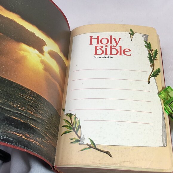 Holy Bible, New King James Version Nelson Regency Ed Christ in Red 412MR - Picture 7 of 13